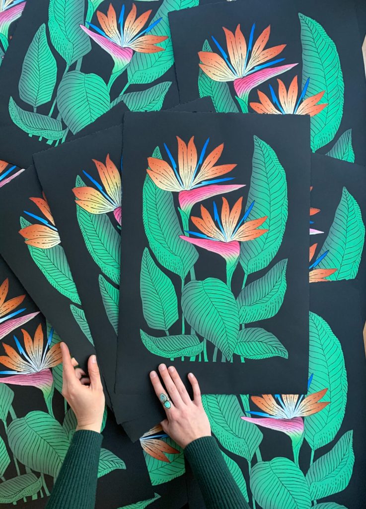 Tropical Flowers and Prickly Cacti Leap from Lili Arnold’s Vibrant Block Prints