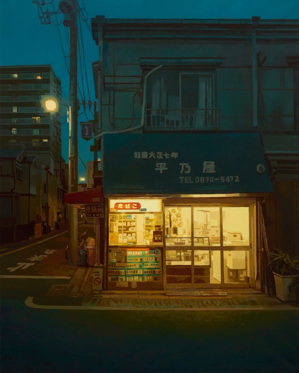 a corner store illuminates a dark street