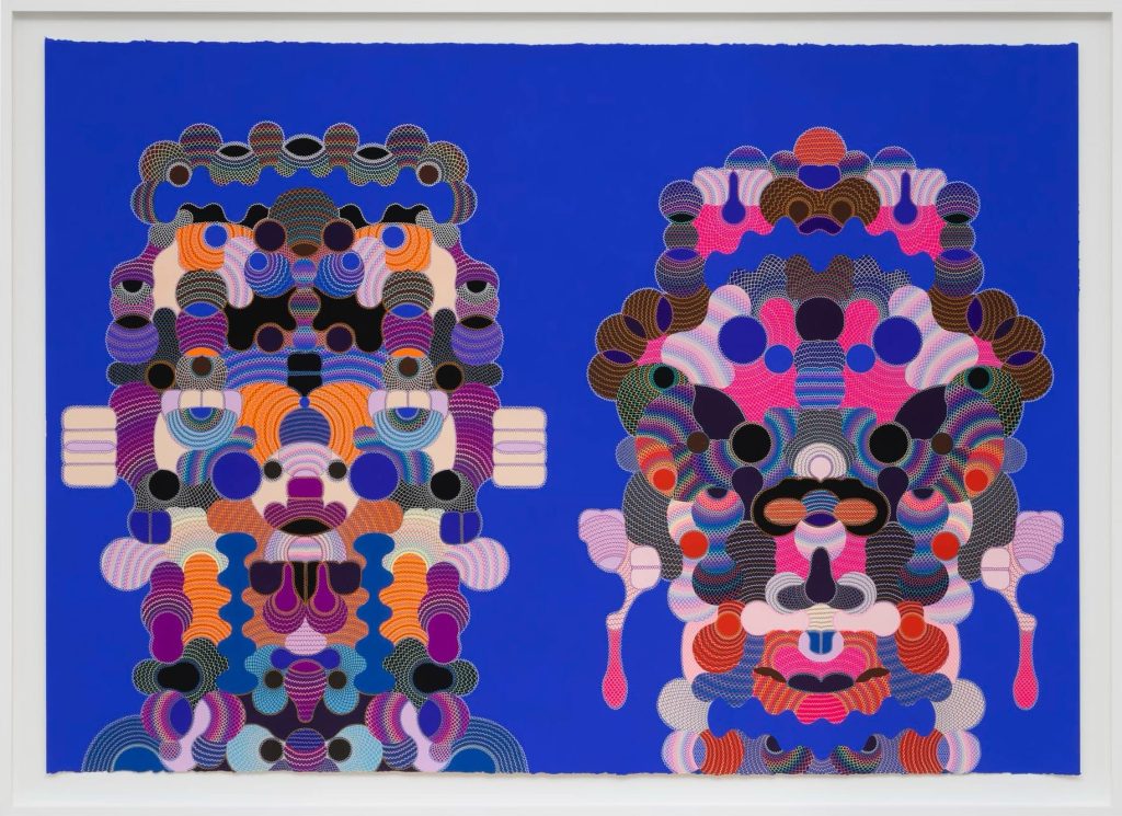 Geometric Scaffolding Structures Geoffrey Todd Smith’s Gouache-and-Ink Portraits