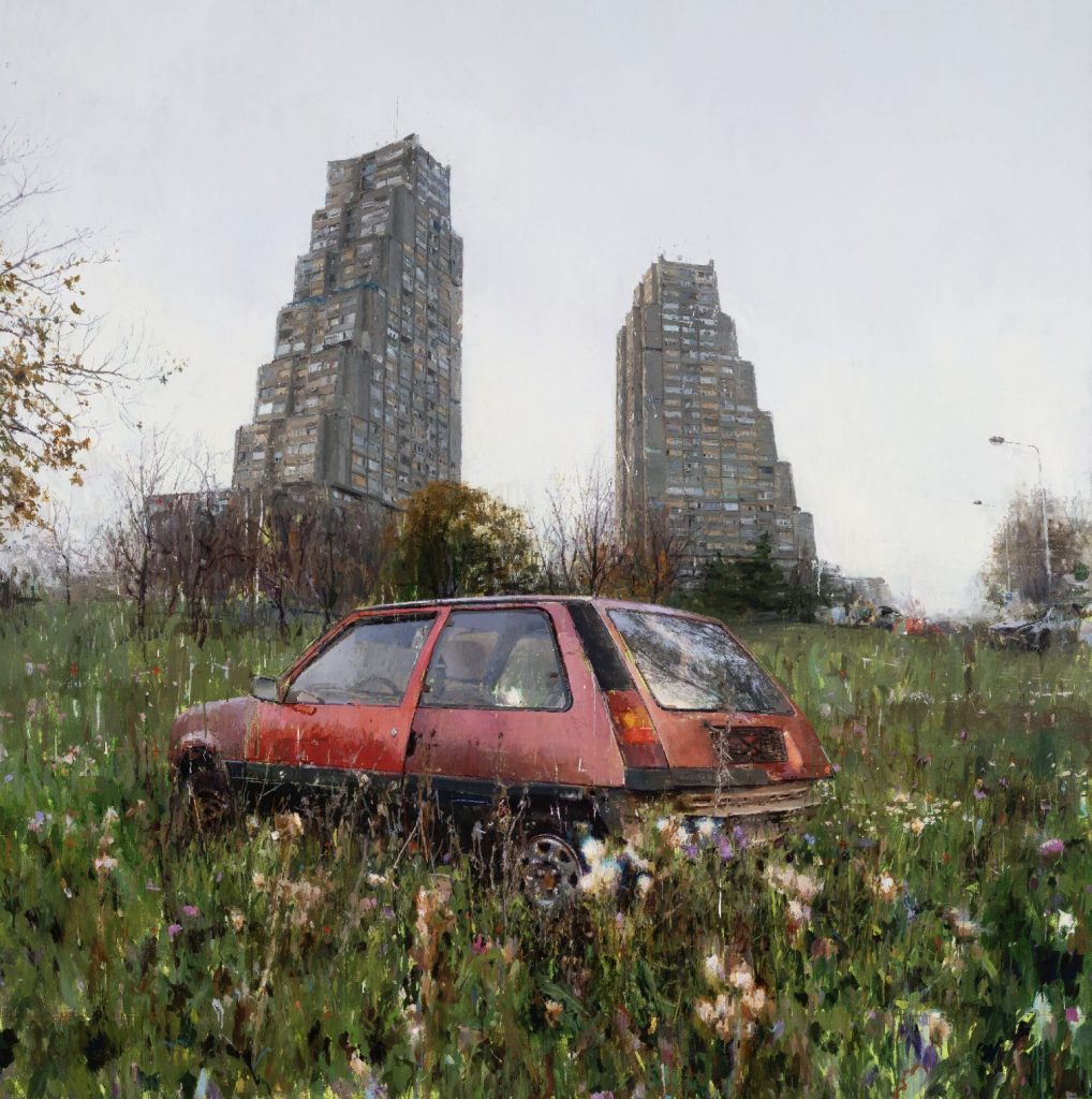Sebas Velasco’s Dreamy Oil Paintings Illuminate Cinematic Urban Landscapes